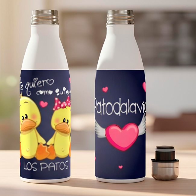 BOTELLAS DE ACERO INOXIDABLE CON DISEÑOS VARIADOS