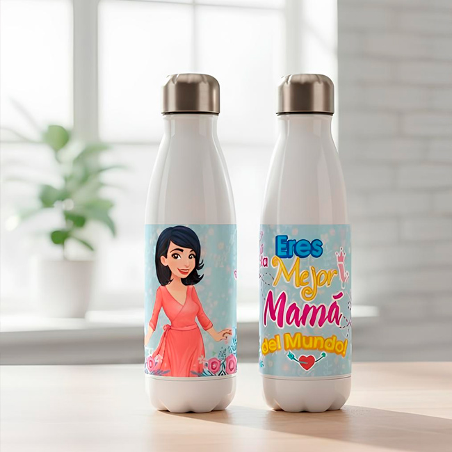regalos-personalizados-arcoiris-creativo-Botellas-de-acero-inoxidable-mama