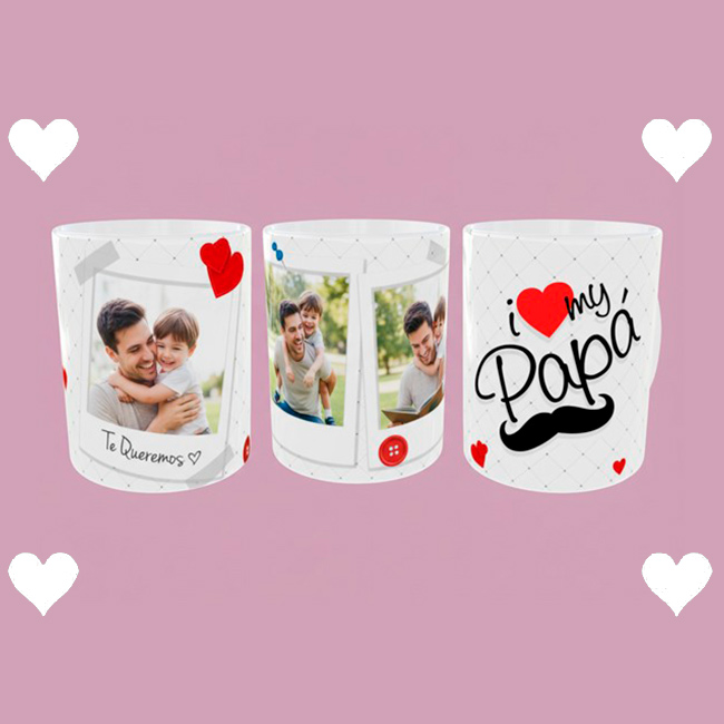 TAZAS PERSONALIZADAS CON FOTOS PARA EL DÍA DEL PADRE