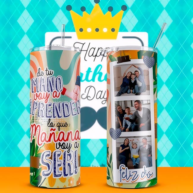 regalos-personalizados-arcoiris-creativo-VASOS-TERMICOS-PERSONALIZADOS-ALARGADOS-CON-PAJITAS-feliz-dia-papa