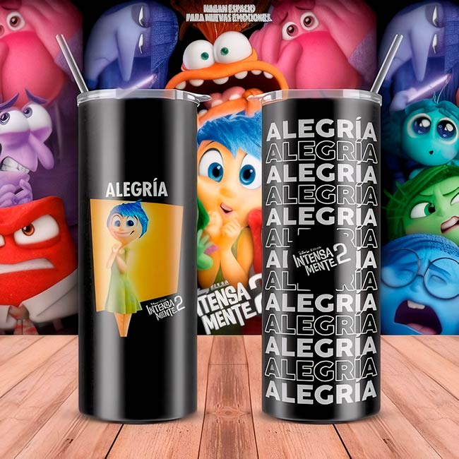 regalos-personalizados-arcoiris-creativo-VASOS-TERMICOS-PERSONALIZADOS-ALARGADOS-CON-PAJITAS-personajes-alegria
